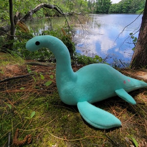 12 inch Nessie the Loch Ness Monster Stuffed Animal, Cryptozoology Soft Toy, Stuffed Cryptoid Toy, Dinosaur Stuffed Toy