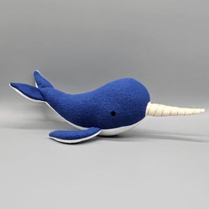 Narwhal Stuffed Animal, Narwhal Soft Toy, Stuffed Unicorn of the Sea Toy, Ocean Stuffed Toy, Plush Stuffed Narwhal