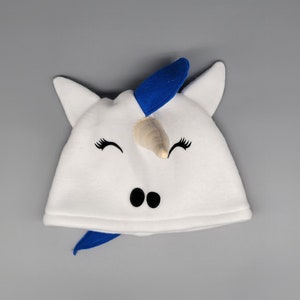 22 inch Unicorn fleece Winter Hat, Dress Up Hat
