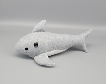Shark Stuffed Animal, Ocean Soft Toy, Stuffed Predator Toy, Great White Shark Stuffed Toy, Plush Stuffed Shark, Jaws Toy