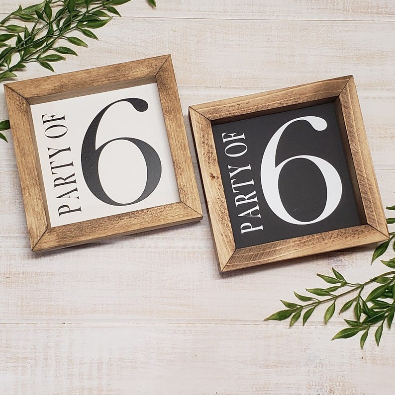 Party of Sign, Family Number Sign, Number Sign, Farmhouse Sign, Wood ...