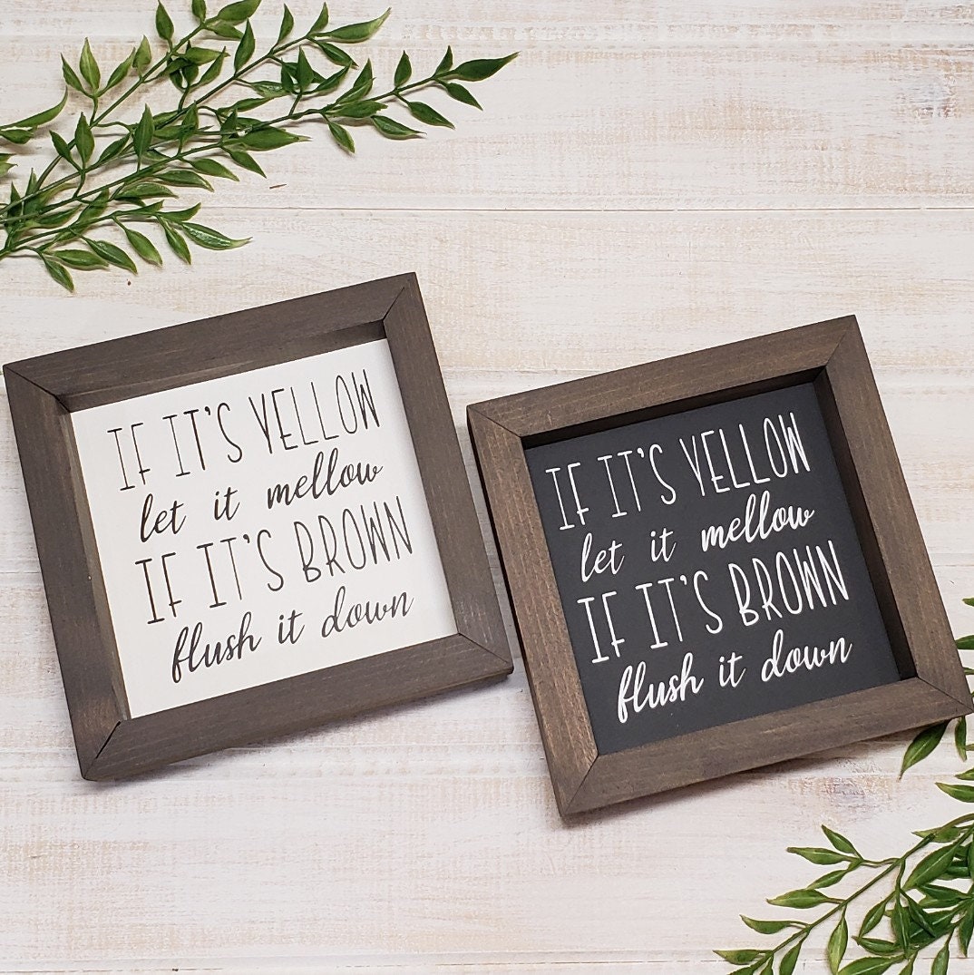 Si es signo amarillo signo de baño decoración del baño | Etsy