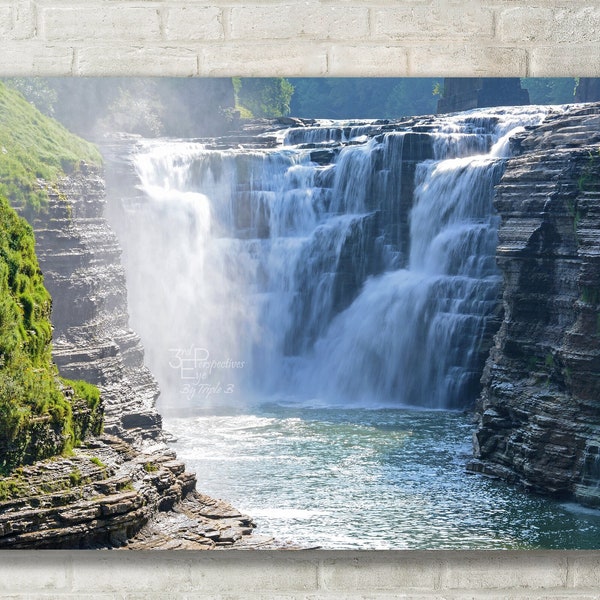 Letchworth Waterfall Wall Art - Photo Print, Canvas Art, Metal Print - New York Landscape Photography - Large Scenic Wall Art - Upstate NY
