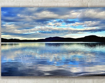 Adirondack Mountain Wall Art, Photo Print, Canvas Art, Metal Print, Landscape Photography, Large Scenic Wall Art, Lake Sunrise, Abstract Art