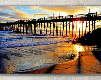 Oceanside Pier, San Diego Sunset Wall Art - Photo Print, Canvas Art, Metal Print - Large Wall Art - California Beach - Abstract Photography