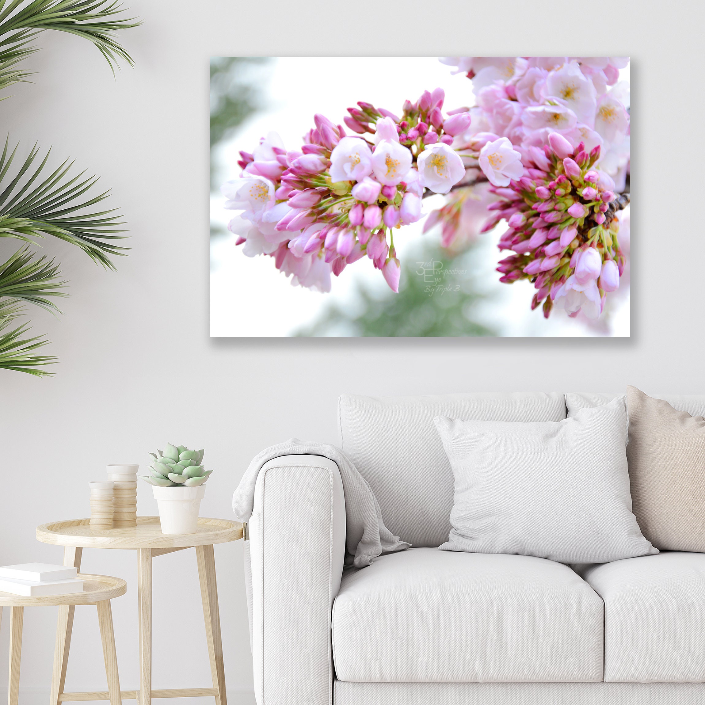 Pink Cherry Blossom Abstract Floral Wall Art Photo Print - Etsy UK