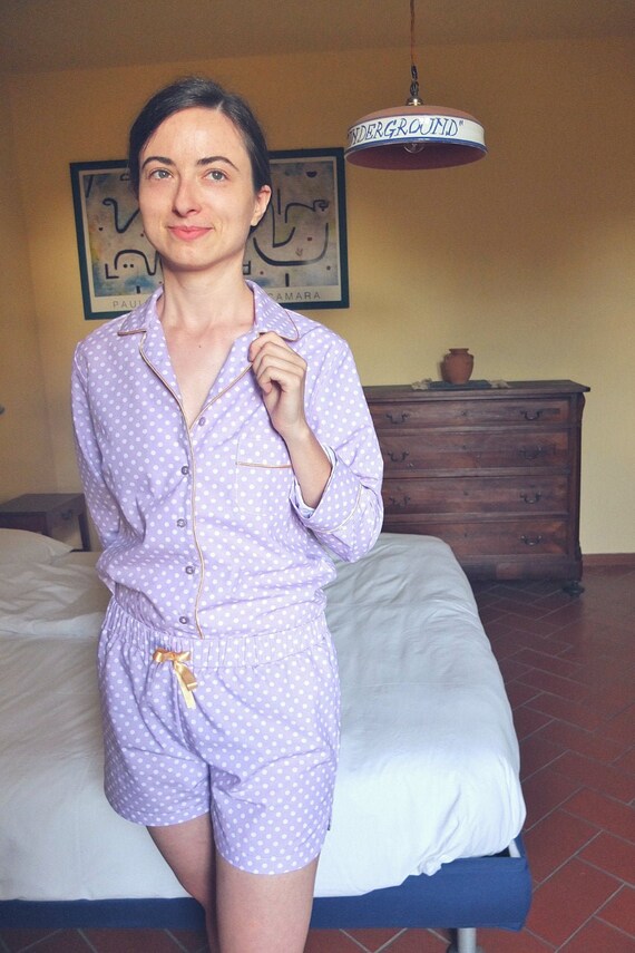 long sleeve shirt and shorts pajama set
