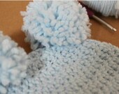 Preemie Newborn Double Pom Pom Hat Baby Double Pom Pom Hat Crochet Pattern Newborn Baby Crochet Hat Pattern PDF Pattern