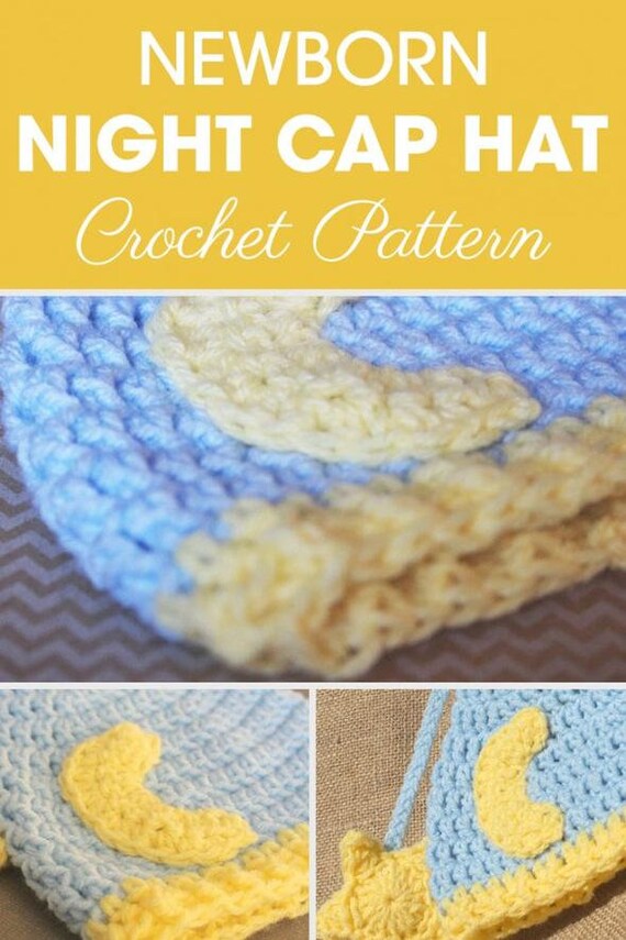 Newborn Nightcap Hat Crochet Nightcap 