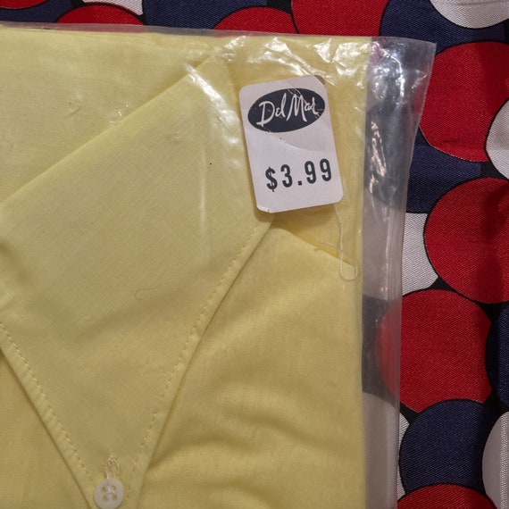 VTG 1960’s Deadstock Lemon Yellow Milliken Sleeve… - image 5