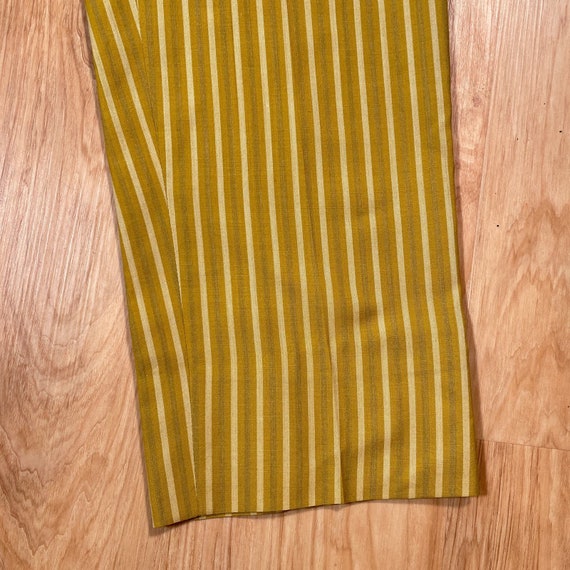 VTG 1960’s Chartreuse Mustard Striped Mens Mod Pa… - image 6
