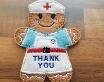 Scrub Dr GP Anaesthetist gingerbread hanging decoration Scrub Nurse