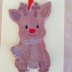 reindeer, santa, sleigh, christmas, decoration, felt, traditional