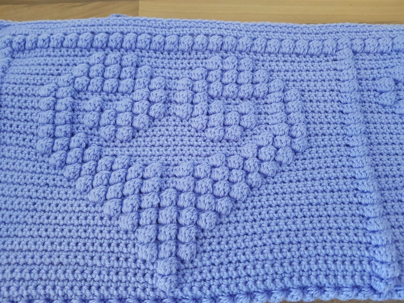 Bobble Stitch Baby Blanket Reads GRANDMA LOVES YOU Can Have - Etsy UK