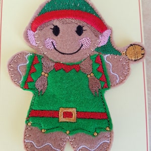 elf, christmas, decoration, ornament, girl elf, felt, ornament, tree, traditional, ginger bread man