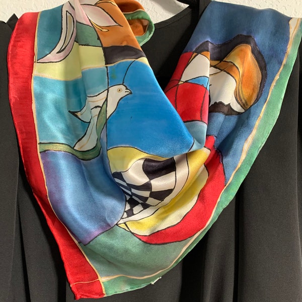 Wearable Art Scarf Etsy