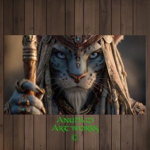 Póster de Avatar: Retrato de Starseed, arte creado con IA