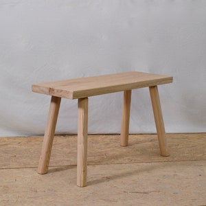Handmade solid wood bench, indoor hallway bench, oak