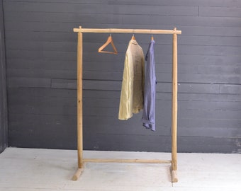 Natural wood clothes rack, clothes hanger, cosy decor