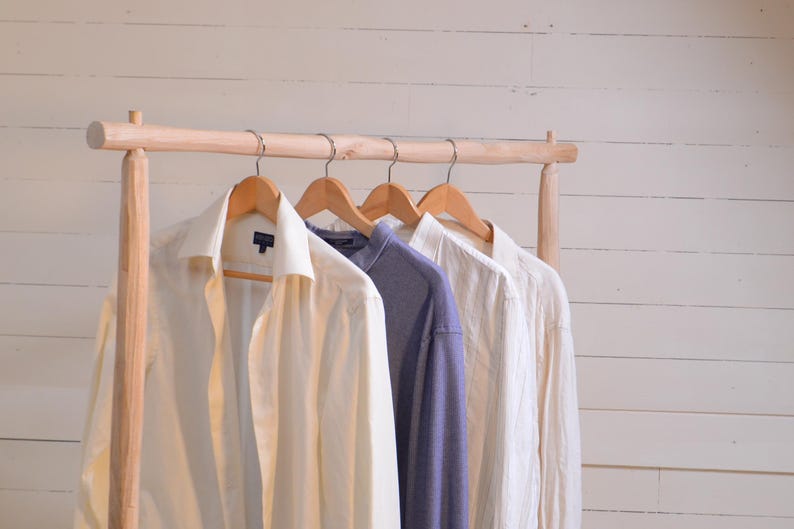 Natural Wooden Clothing Rack for Boutique Display, Wooden Retail Stand ...
