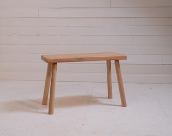 Banco de roble macizo – hecho a mano – estilo minimalista – wabi sabi