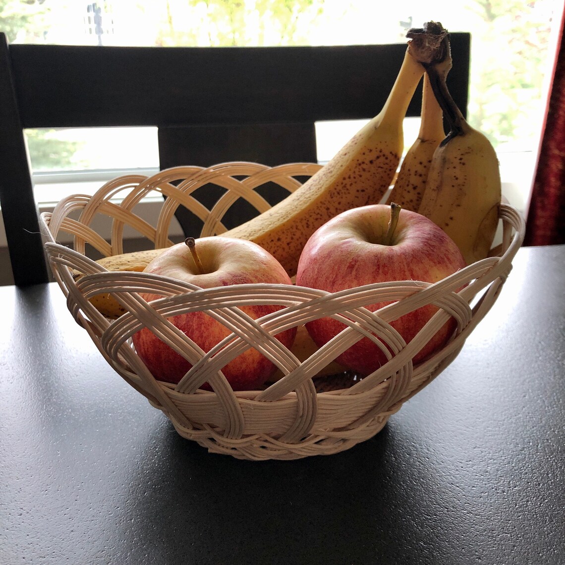 Rattan Fruit basket. Rattan basket. Wicker basket. Handwoven Etsy