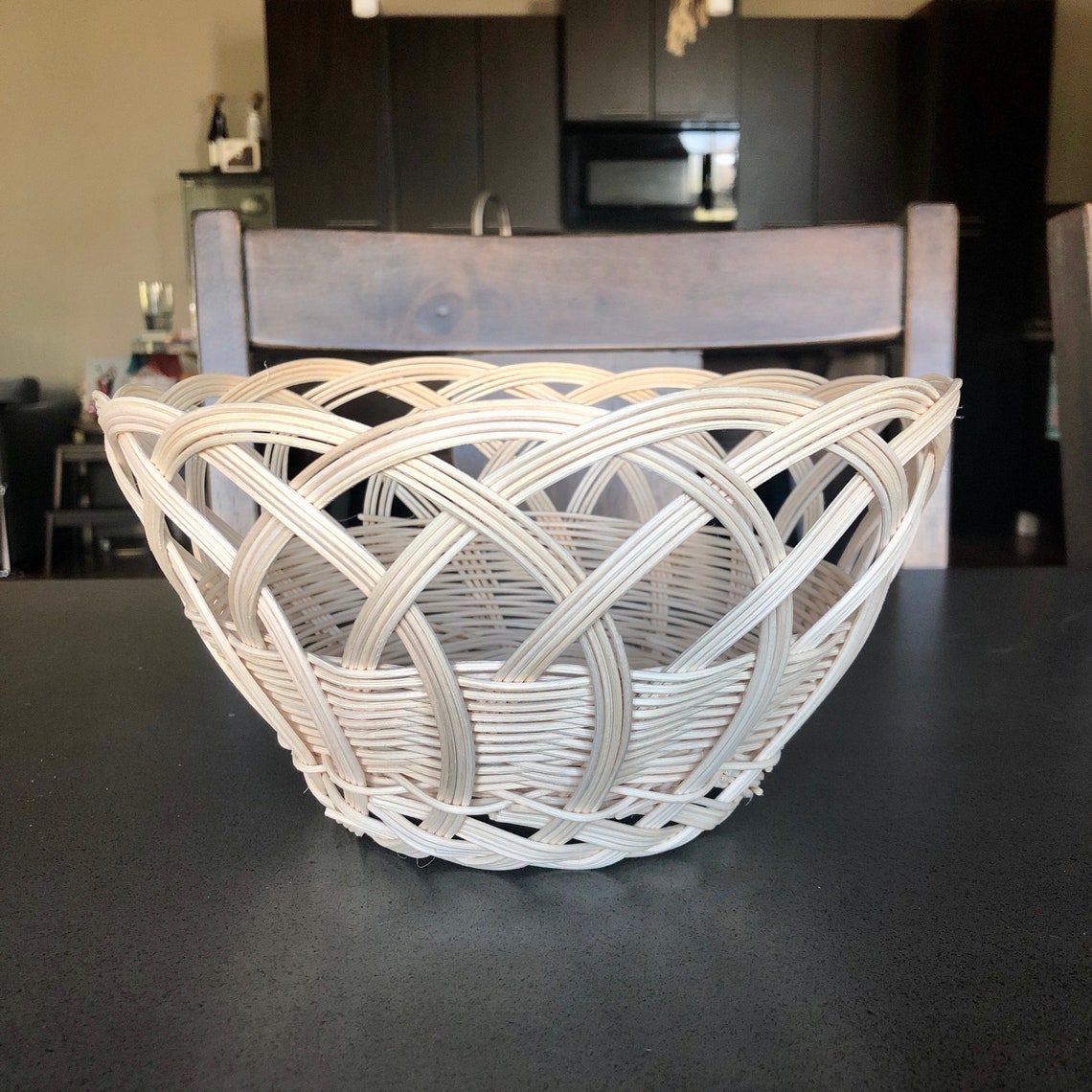 Rattan Fruit basket. Rattan basket. Wicker basket. Handwoven Etsy