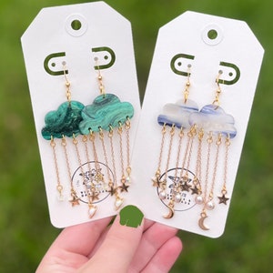 Astral rain dangle dainty earrings