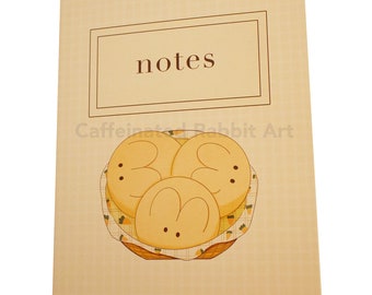 Bunny bread basket notebook -- notebook -- bunny -- bread