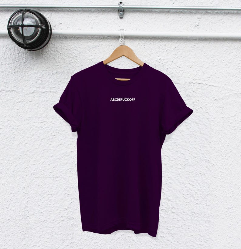 Sarcasm Shirt ABCDEFUCKOFF - Unisex Cotton Tee image 6