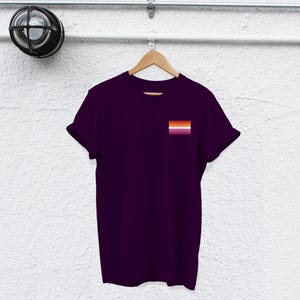 Lesbian Pride Tee: LGBT Flag Colors (Unisex and Ladies Sizes) image 4