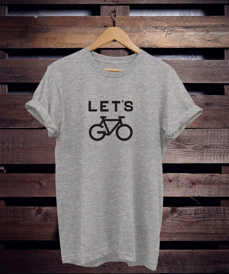 T-shirt de vélo : Slogan humoristique « Let's Go » (T-shirt unisexe en coton) image 6