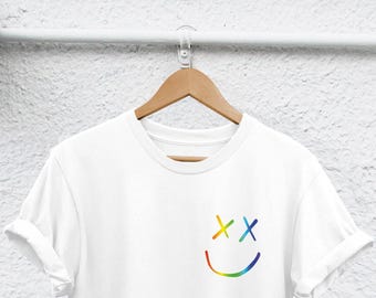Rainbow Smile Pride T-Shirt - Colorful LGBTQ+ Graphic Tee