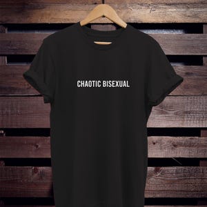 Chaotic Bisexual T-Shirt: Pride Colors, Unisex Fit image 2