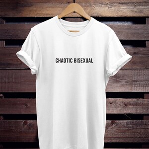 Chaotic Bisexual T-Shirt: Pride Colors, Unisex Fit image 4
