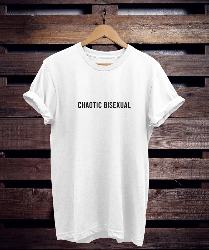 Chaotic Bisexual T-Shirt: Pride Colors, Unisex Fit image 4