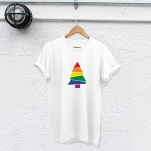 Gay Christmas Tree Shirt: LGBT Holiday Tee with Festive Design image 2