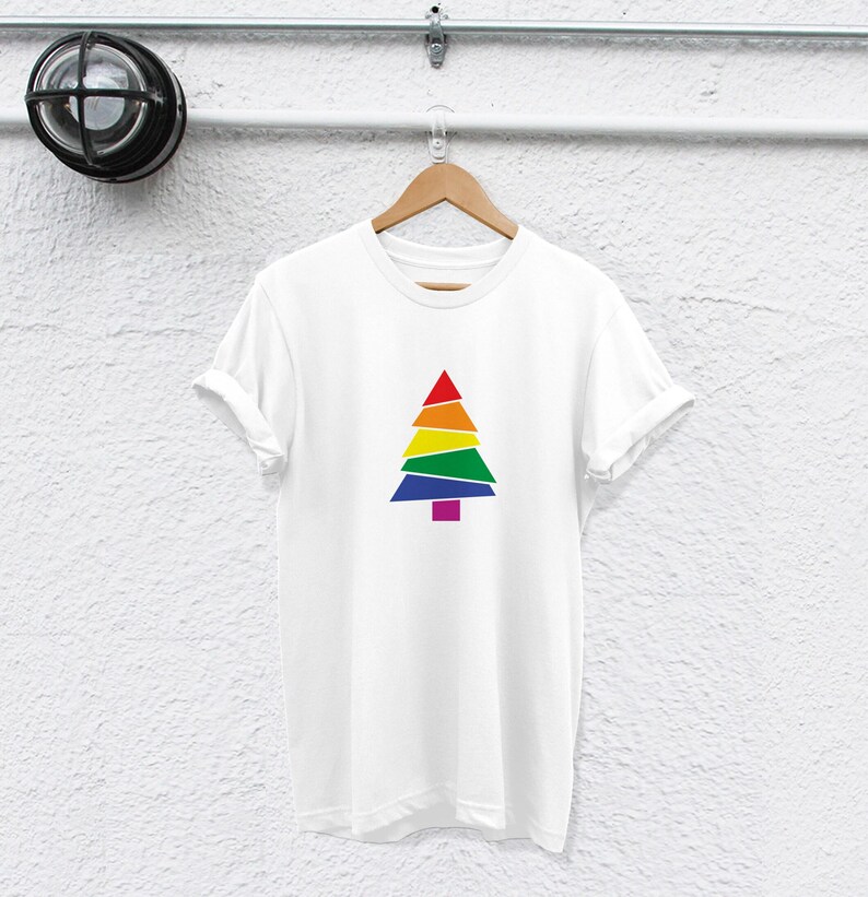 Gay Christmas Tree Shirt: LGBT Holiday Tee with Festive Design image 2