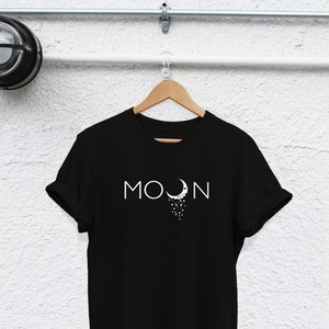 Moon stars Shirt Night Sky Shirt Moon T Shirt Crescent Moon Moon Phase Shirt Moon Tee Astronomy Shirt Moon pocket shirt Moon stars tee