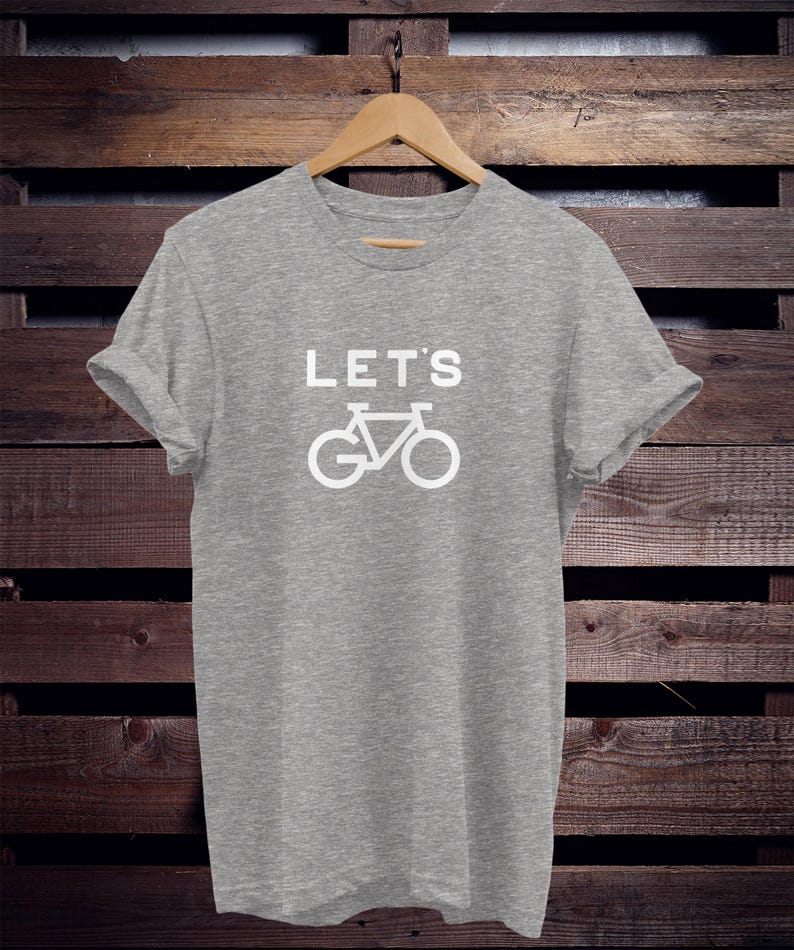 T-shirt de vélo : Slogan humoristique « Let's Go » (T-shirt unisexe en coton) image 4