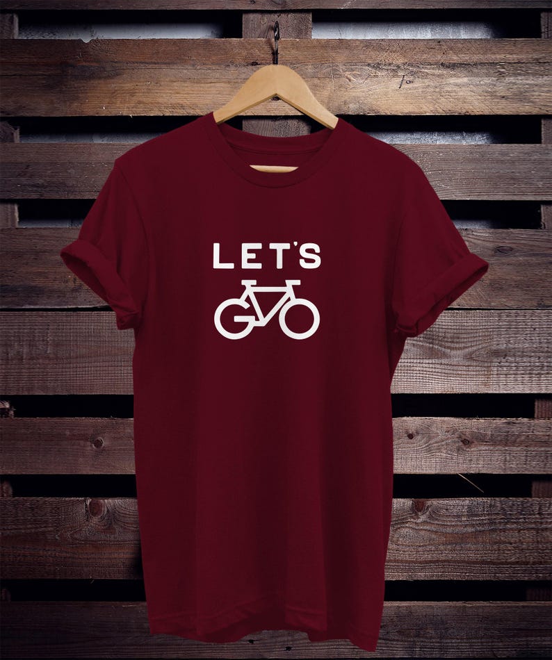 T-shirt de vélo : Slogan humoristique « Let's Go » (T-shirt unisexe en coton) image 3