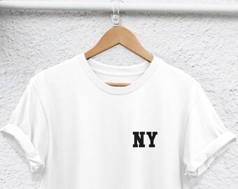 New York City, Rolled-Sleeve Tee | Ringspun Semi-Combed Cotton | Unisex S-XXL, Thermotransfer Print