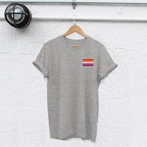 Lesbian Pride Tee: LGBT Flag Colors (Unisex and Ladies Sizes) image 3