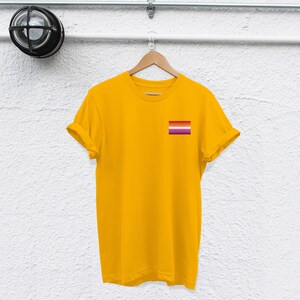 Lesbian Pride Tee: LGBT Flag Colors (Unisex and Ladies Sizes) image 2