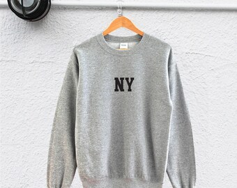 New York Sweatshirt, East Coast Style Pullover - Soft Fabric, Unisex Fit | Made To Order, Sizes S-2XL