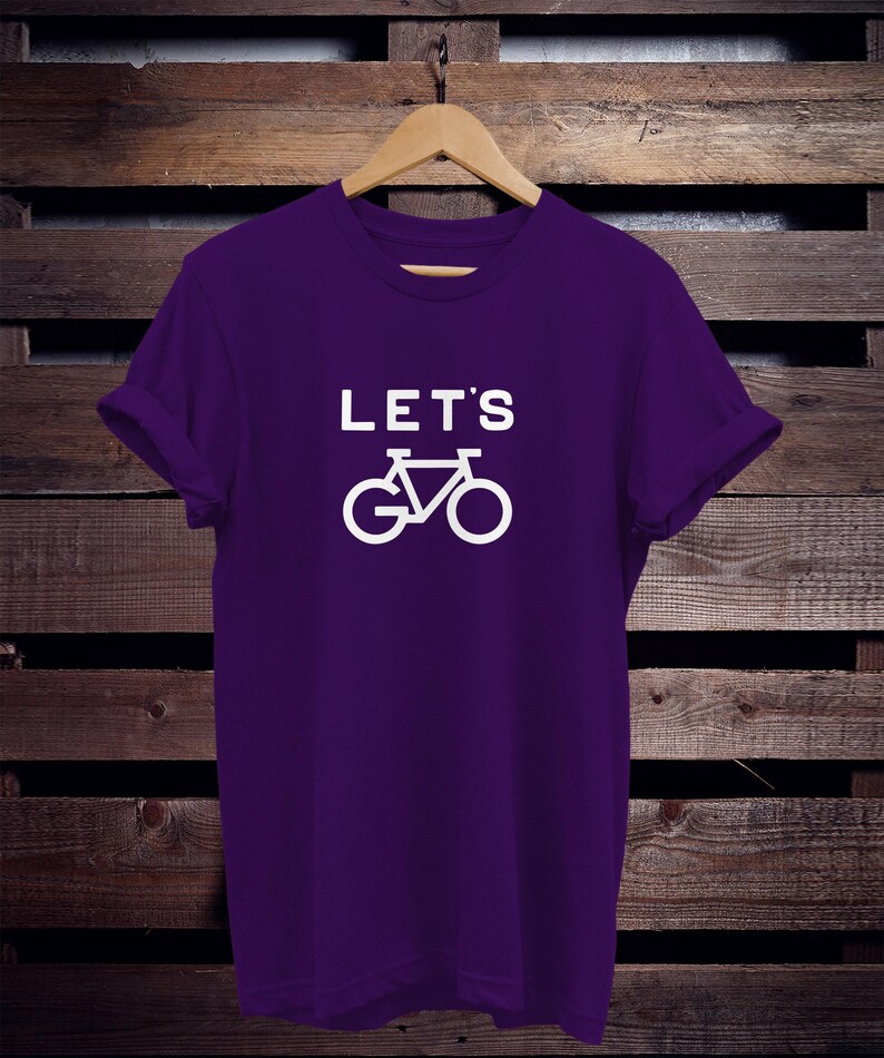 T-shirt de vélo : Slogan humoristique « Let's Go » (T-shirt unisexe en coton) image 5