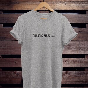 Chaotic Bisexual T-Shirt: Pride Colors, Unisex Fit image 3