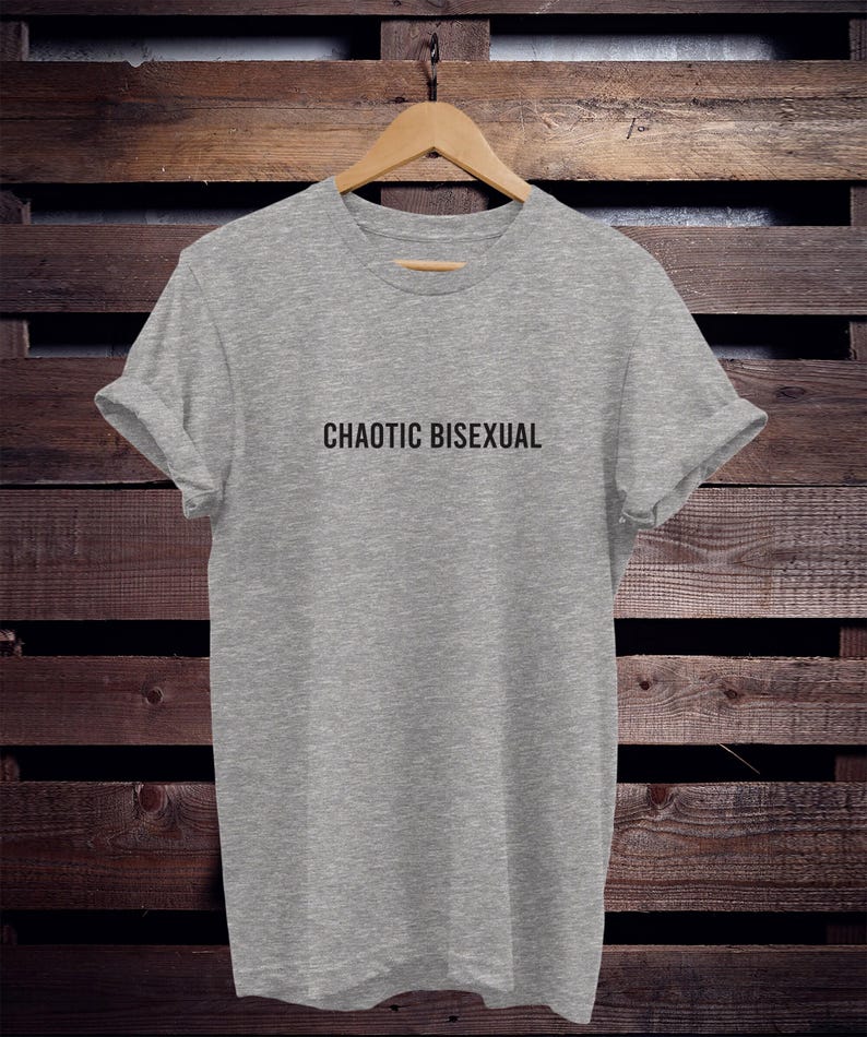 Chaotic Bisexual T-Shirt: Pride Colors, Unisex Fit image 3