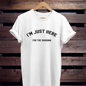 Yoga-T-shirt: Savasana-design - Unisex bomullströja bild 3