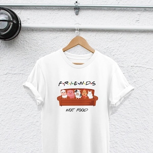 Maglietta vegana divertente - Amici, non cibo, maglietta erbivora